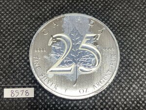 31.1 gram 2013 year ( new goods ) Canada [ Maple leaf silver coin 25 year memory ] original silver 1 ounce silver coin 