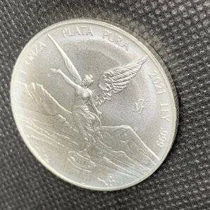 31.1グラム 2021年 (新品) メキシコ 「リベルタッド」純銀 1オンス 銀貨の画像3
