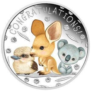 [ written guarantee * capsule with a self-starter ] 2023 year ( new goods ) Australia [ newborn baby * congratulations!] original silver 1/2 on scalar proof silver coin 