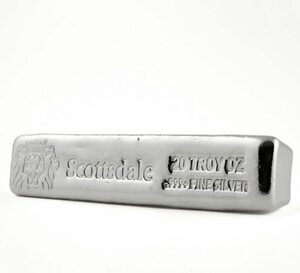 [ written guarantee attaching .] ( new goods ) America [ cast bar ] original silver 20 ounce bar in goto