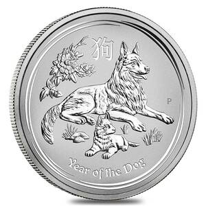 [ written guarantee * capsule with a self-starter ] 2018 year ( new goods ) Australia [. main 10 two main *. year dog year ] original silver 1/2 ounce silver coin 