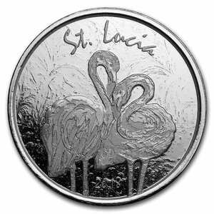 [ written guarantee * capsule with a self-starter ] 2018 year ( new goods ) cent rusia[ pink flamingo ] original silver 1 ounce silver coin 