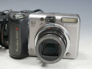 ◆Canon【Power Shot A650 IS】コンパクトデジタルカメラ 1210万画素 光学4倍 USED品 電池駆動 キヤノン