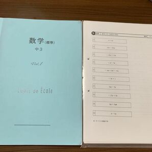 中学3年　数学　塾ワーク　塾教材　問題集　塾テキスト