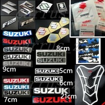 スズキ 純正 ステッカー [SUZUKI] レッド/ブラック90mm (湾曲)　GSX-R1000R KATANA Vストローム1050 GSX-S1000 GSX-S750_画像2