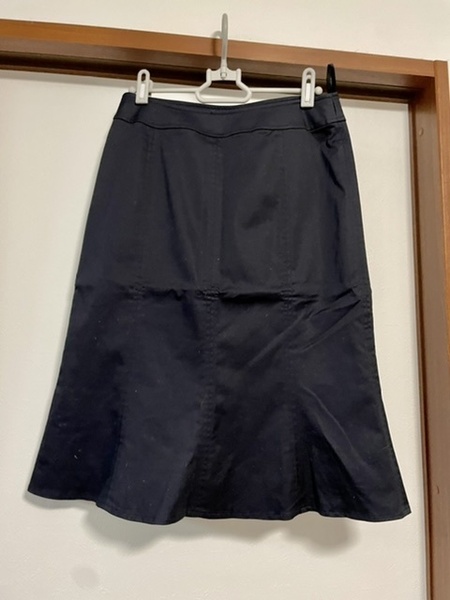 UESD春夏膝下丈スカート・黒色・Lサイズ(レディース)