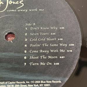 極美品 US盤 NORAH JONES COME AWAY WITH ME LP レコード ノラジョーンズ BLUE NOTE 2004の画像3