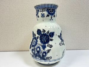 デルフトブルー グーデワーゲン 花瓶 オランダ ハンドメイド Koninklijke Goedewaagen Blauw Delfts Holland Handwerk【中古品】