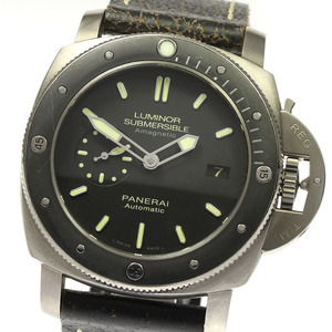 パネライ PANERAI PAM00389 ルミノール1950 サブマーシブル アマグネティック3デイズ チタニオ 自動巻き メンズ 箱・保証書付き_811240