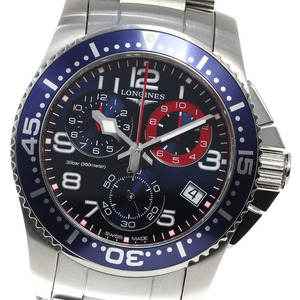  Longines LONGINES L3.690.4 Hydro Conquest chronograph Date quartz men's beautiful goods _811224