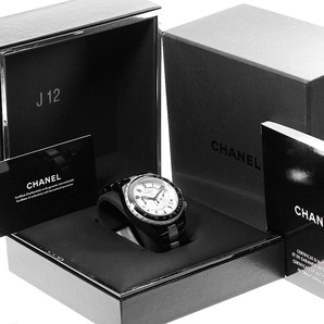 シャネル CHANEL H1624 J12 スーパーレッジェーラ クロノグラフ 自動巻き メンズ 箱・保証書付き_812171の画像2