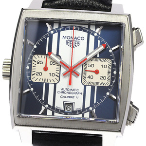  TAG Heuer TAG HEUER CAW211D-0 Monaco chronograph s tea b* Mac .-n chronograph self-winding watch men's beautiful goods _810057