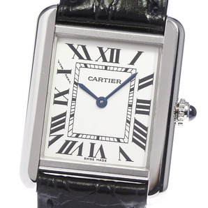 ジャンク カルティエ CARTIER W1018255 タンクソロ SM クォーツ レディース _805402の画像1