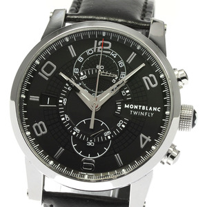  Montblanc MONTBLANC 105077 time War Kaaz in fly chronograph self-winding watch men's box * written guarantee attaching ._811265