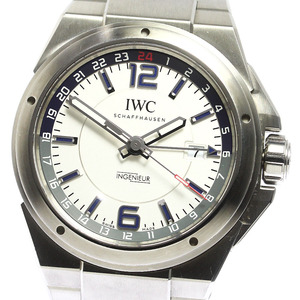 IWC IWC SCHAFFHAUSEN IW324404 Ingenieur dual time Date self-winding watch men's written guarantee attaching ._764624