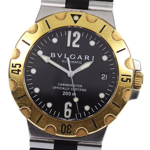  BVLGARY BVLGARI SD38SG Diagono скуба YG оправа Date самозаводящиеся часы мужской _801777