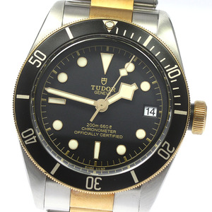 チュードル TUDOR 79733N ヘリテージ ブラックベイ41 デイト YGベゼル 自動巻き メンズ 良品 箱・保証書付き_783486