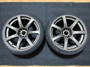 希少！WORK EMOTION ワーク エモーション XT7 18インチ 5h PCD114.3 9.5J オフセット 12 MHG ブロンズ 2本セット ドリケツ JDM 当時物 