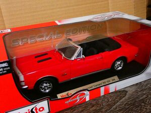 マイスト Maisto 1/18 1967 Chevrolet Camaro RS SS 396 シボレー カマロ 赤 アメ車 ミニカー マッスルカー