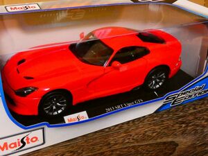  Maisto Maisto 1/18 2013 SRT viper GTS wiper red Ame car minicar sport car 