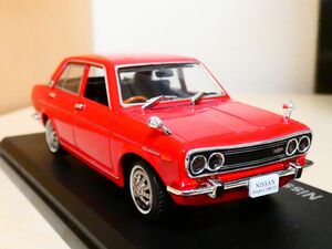 国産名車コレクション 1/43 日産 ブルーバード 1600 SSS 1969 赤 アシェット 旧車 クラシックカー ミニカー ＴD