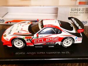 美品 エブロ EBBRO 1/43 エクリプス アドバン スープラ SUORA スーパー GT 500 ＃25 ミニカー