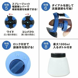 訳あり★新品◆電動スプレーガン 吹き付け式 塗装機 大容量タンク 油性 水性 噴霧 電動ペインター DIY 日曜大工###スプレーガンSPR01黒###の画像5