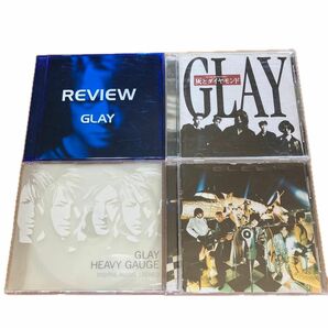 GLAY ４枚セット　REVIEW（ベストアルバム）／灰とダイヤモンド／ONE LOVE／HEAVY GAUGE