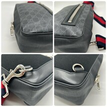 1円◆極美品 グッチ GUCCI ボディバッグ ショルダーバッグ メッセンジャー GGスプリーム シェリーライン PVC 斜め掛け メンズ ビジネス 鞄_画像6