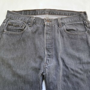 【90'S MADE IN USA】Levi's リーバイス 501 先染めブラック黒 デニム ジーンズ W36 ビンテージの画像6