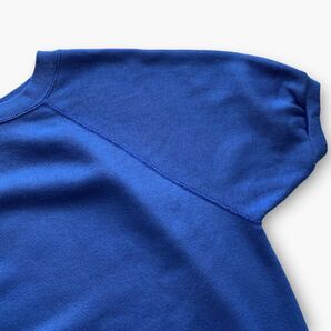 80's USA製 Tultex Ultra Fleece 220 半袖スウェット ラグラン 無地 ブルー L ビンテージ オールド タルテックスの画像3