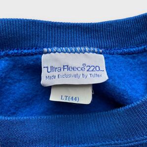 80's USA製 Tultex Ultra Fleece 220 半袖スウェット ラグラン 無地 ブルー L ビンテージ オールド タルテックスの画像5