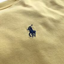 90's〜 Polo Ralph Lauren ワンポイント クルーネックTシャツ ライトイエロー XL コットン100% ビンテージ オールド ポロ ラルフローレン_画像6