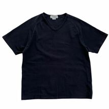 90's 00's J.CREW 鹿の子 Tシャツ M ブラック 黒 ラグラン Vネック 無地 ソリッド ビンテージ オールド ジェイクルー_画像1