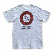 90's 00's KUNG FU RECORDS Tシャツ M ヘザーグレー 両面 プリント カンフー レコード ビンテージ パンク ロック バンド The Vandals_画像1