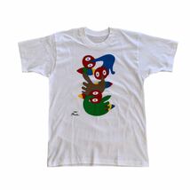 デッドストック 80's アート Tシャツ 田辺 竹次 抽象画 ビンテージ プリント 美術 ジョアン ミロ ピカソ_画像1