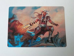 MTG 美品 【百戦錬磨、アニー・フラッシュ（17/54）】 （箔押しサイン入りアートカード） サンダー・ジャンクション OTJ 日 1枚迄