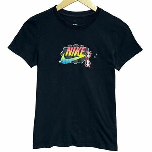 NIKE ナイキ 半袖 Tシャツ トップス ブラック レディース Sサイズ グラデーション ロゴ ハート サングラス ブランド