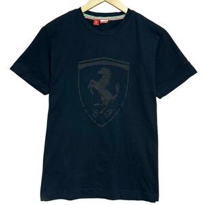 PUMA Ferrari プーマ フェラーリ コラボ 半袖 Tシャツ トップス ブラック メンズ Lサイズ