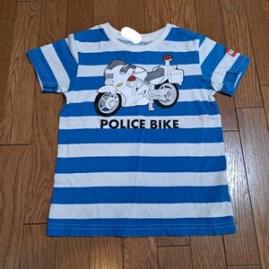 UT ユニクロキッズTシャツ トミカ 白バイ 警察 バイク 2箇所シミあり 110cm 