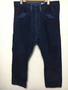 キャントン オーバーオールズ CANTON OVERALLS 34 ジーンズ デニム パンツ 加工 日本製 MADE IN JAPAN カイハラ 耳付き 500-1701k5