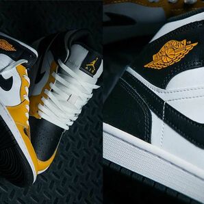 新品 26.5cm ナイキ エア ジョーダン NIKE AIR JORDAN 1 MID イエローオークル ブラック 黄色 白 黒 箱付き 未使用 正規品 本物DQ8426-701の画像2