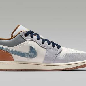 新品 29㎝ ナイキ エア ジョーダン デニム ブラウン レザー NIKE AIR JORDAN 1 LOW SE ファントム 箱付き 未使用 正規品 本物 FZ5042-041の画像4