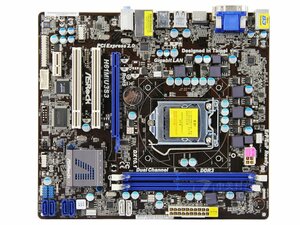 未使用に近い Asrock H61M/U3S3 マザーボード Intel H61 LGA 1155 MicroATX メモリ最大16G対応 保証あり　