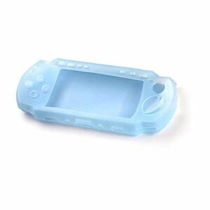 SONY PSP1000 PSP-1000用交換品シリコンラバーケース 保護ソフトジェルカバー スキンシェル（ライトブルー）