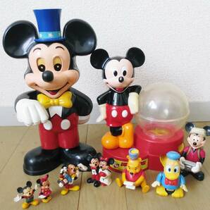 ヴィンテージ ディズニー ミッキー他 貯金箱 ガムボールバンク フィギュア等 まとめ売り☆当時物 現状品の画像1