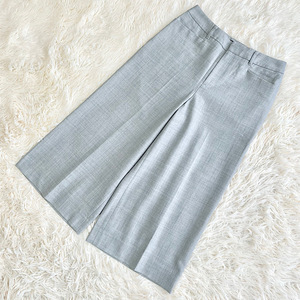  прекрасный товар INDIVI Indivi широкий брюки укороченные брюки серый 38 219