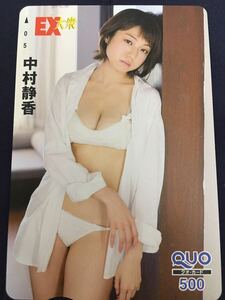  Nakamura quiet .EX large . swimsuit QUO card telephone card sexy telephone card exhibiting 