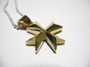 Art hand Auction Nio Chokin Gold Old Iron Cross Head Handmade 70, necklace, pendant, gold, Yellow Gold