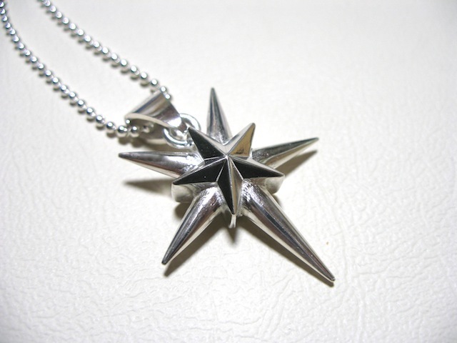Estrella Nio Chokin y 5 puntas de barro de platino hechas a mano 83, accesorios de damas, collar, colgante, platino